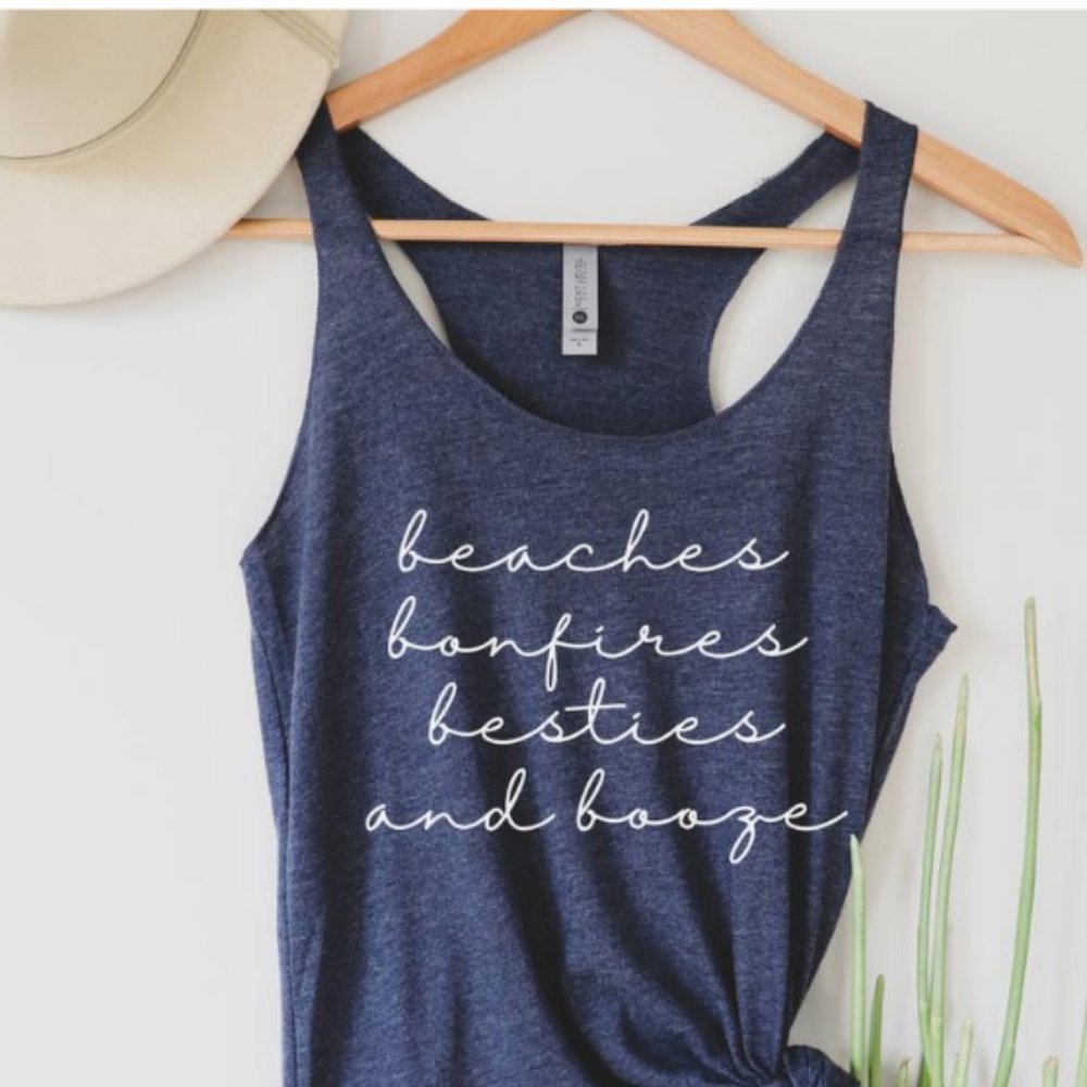 NEW Summer Tank Top XL Racerback Style Beach Vacation